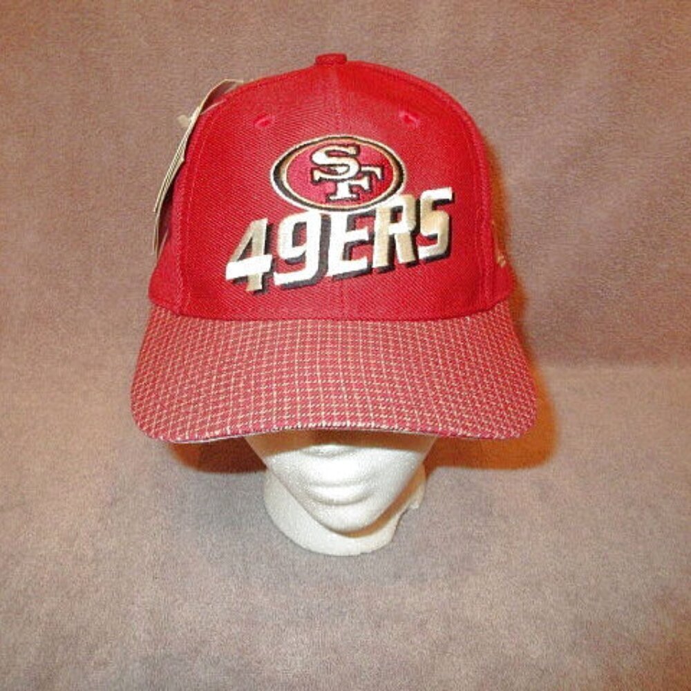 Vintage San Francisco 49ers Snapback Hat Checkered Logo Cap NFL Pro Line NWT